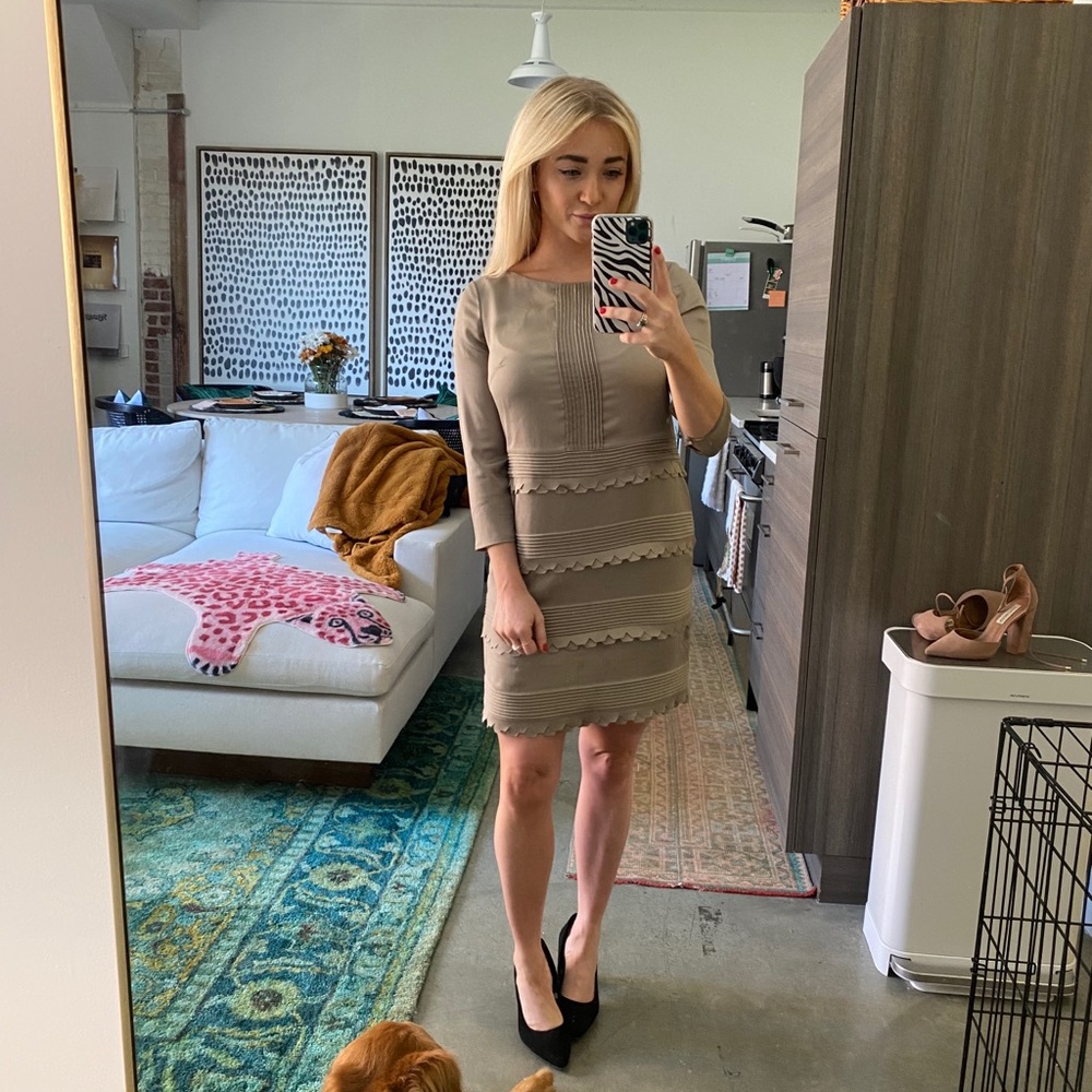 Ruffle Detail Shift Dress